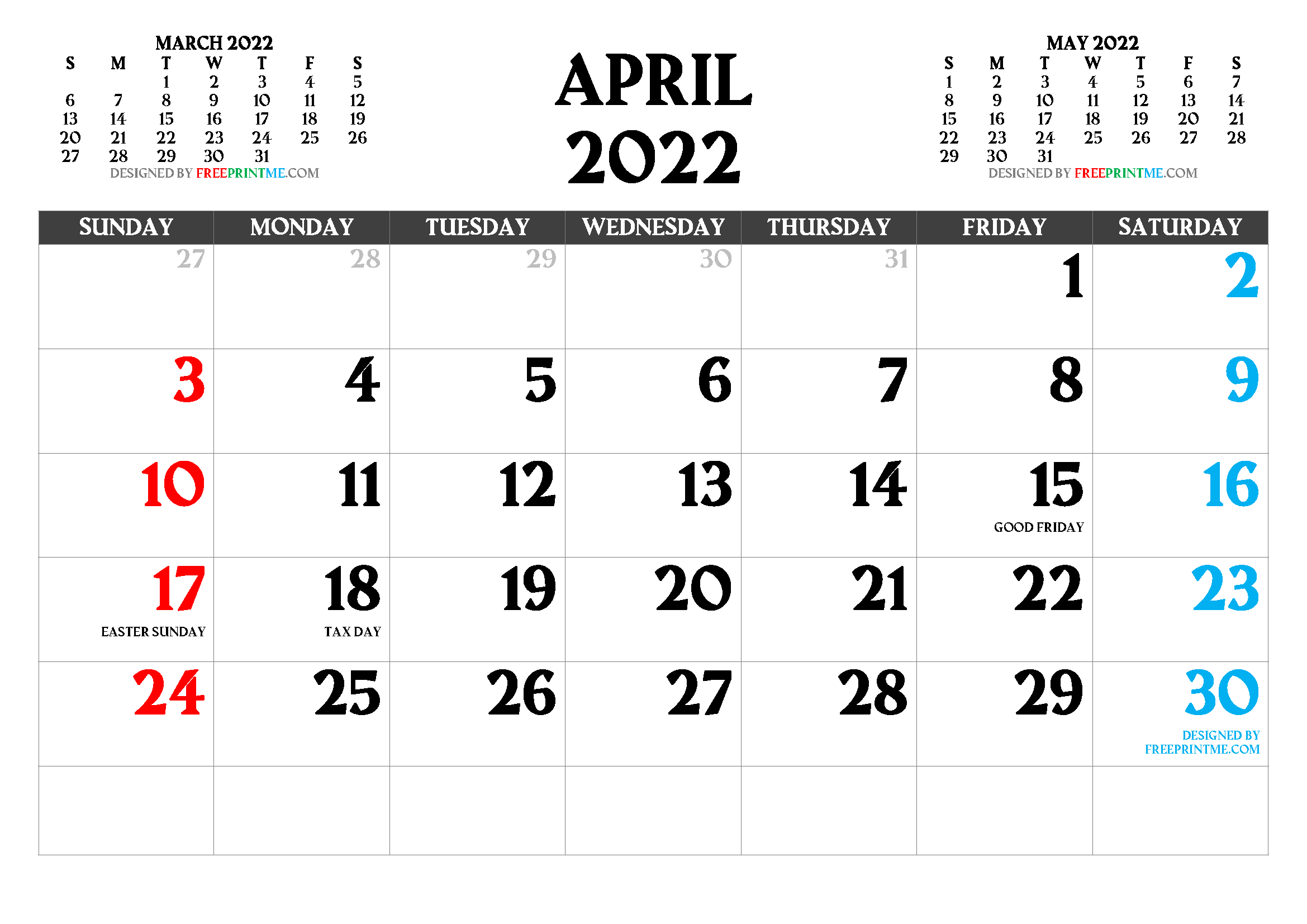 Free Printable April 2022 Calendar Free Printable April 2022 Calendar Pdf And Image