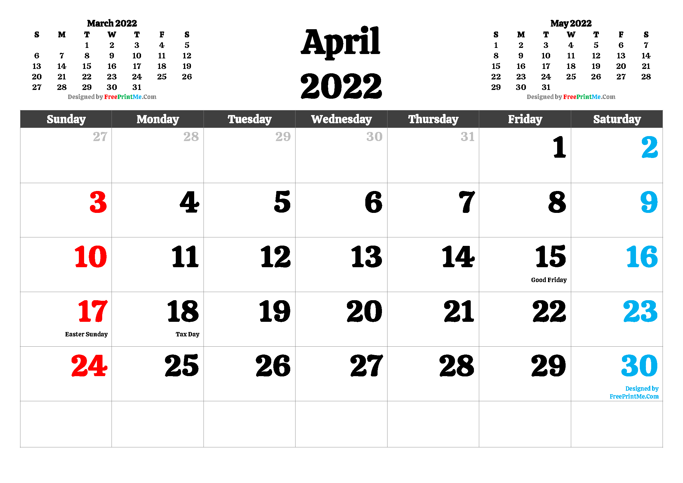 Spril 2022 Calendar Free Printable April 2022 Calendar Pdf And Image