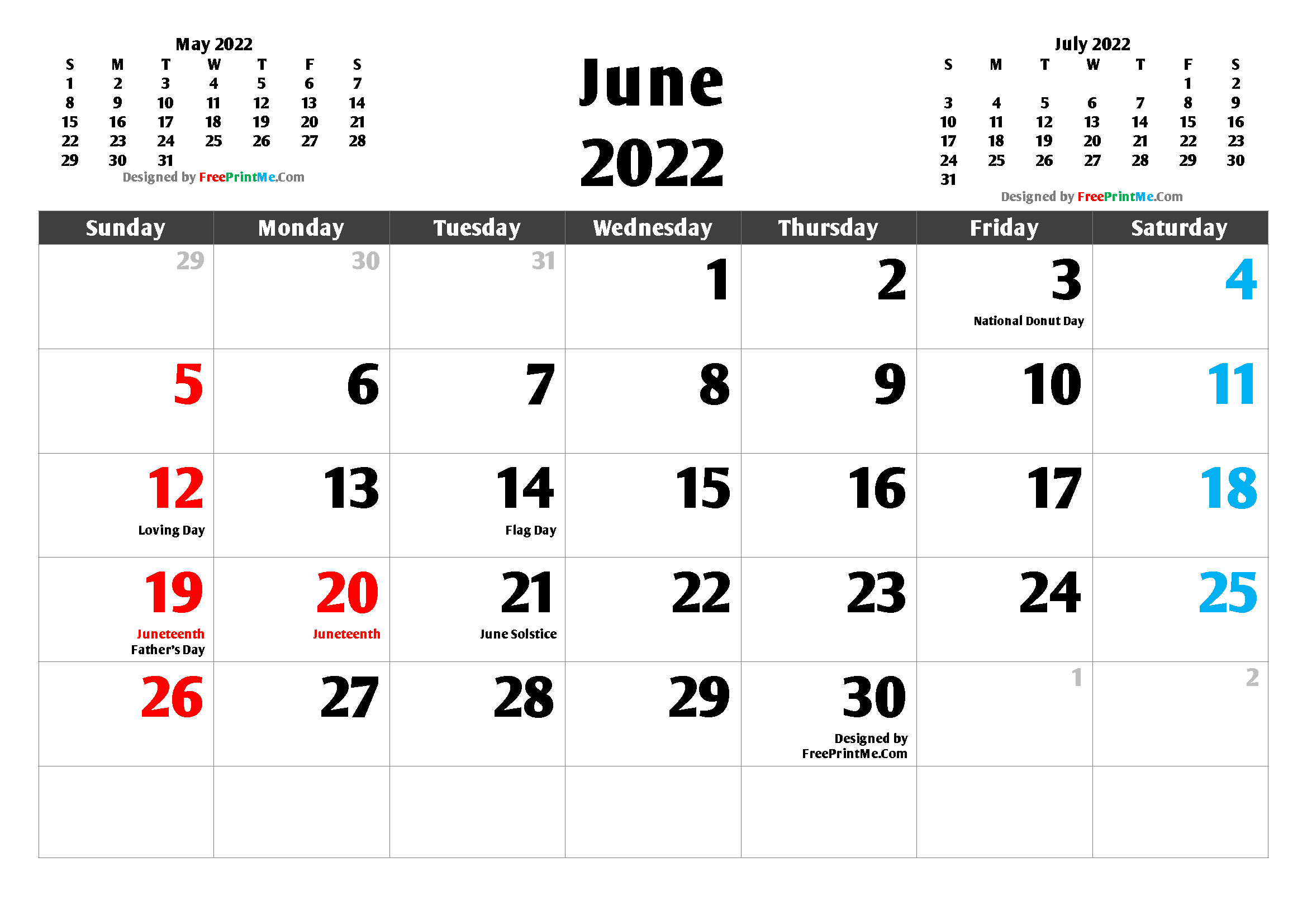 free printable june 2022 calendar pdf and image