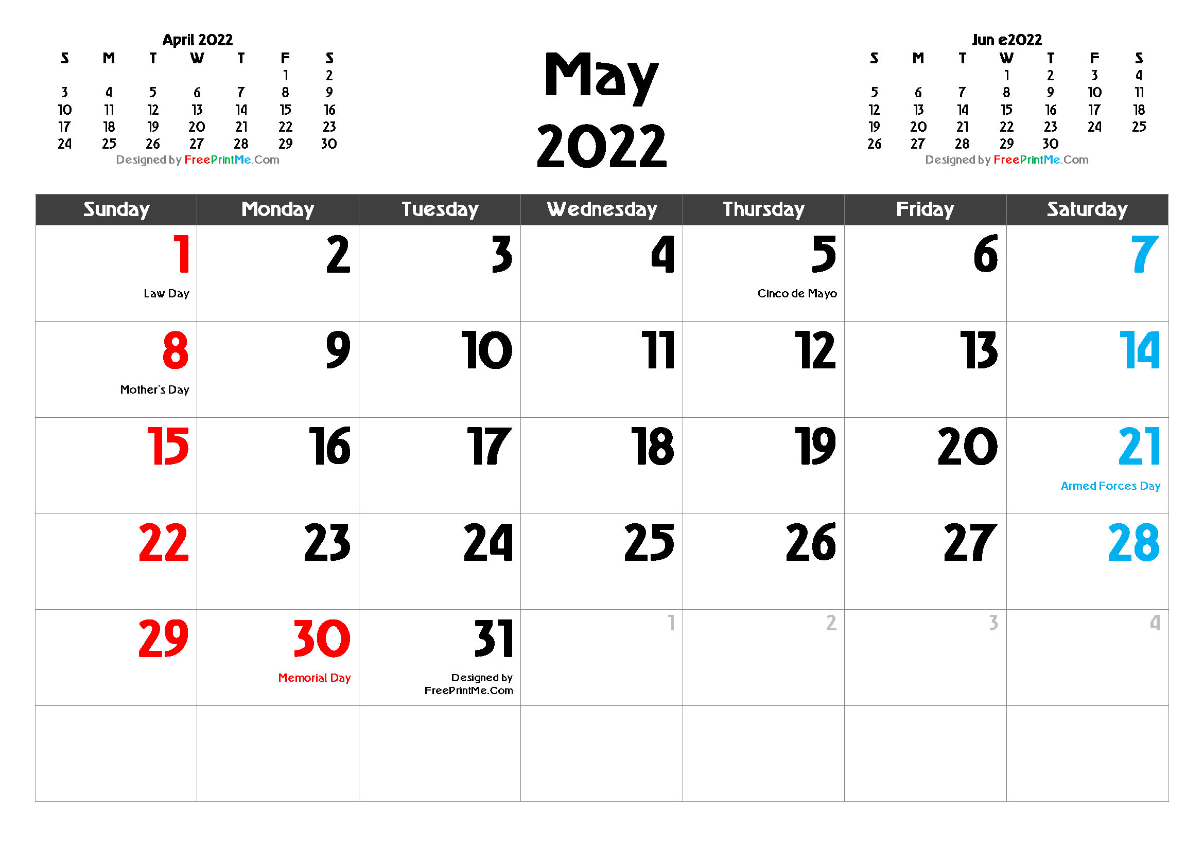 free printable may 2022 calendar pdf and image