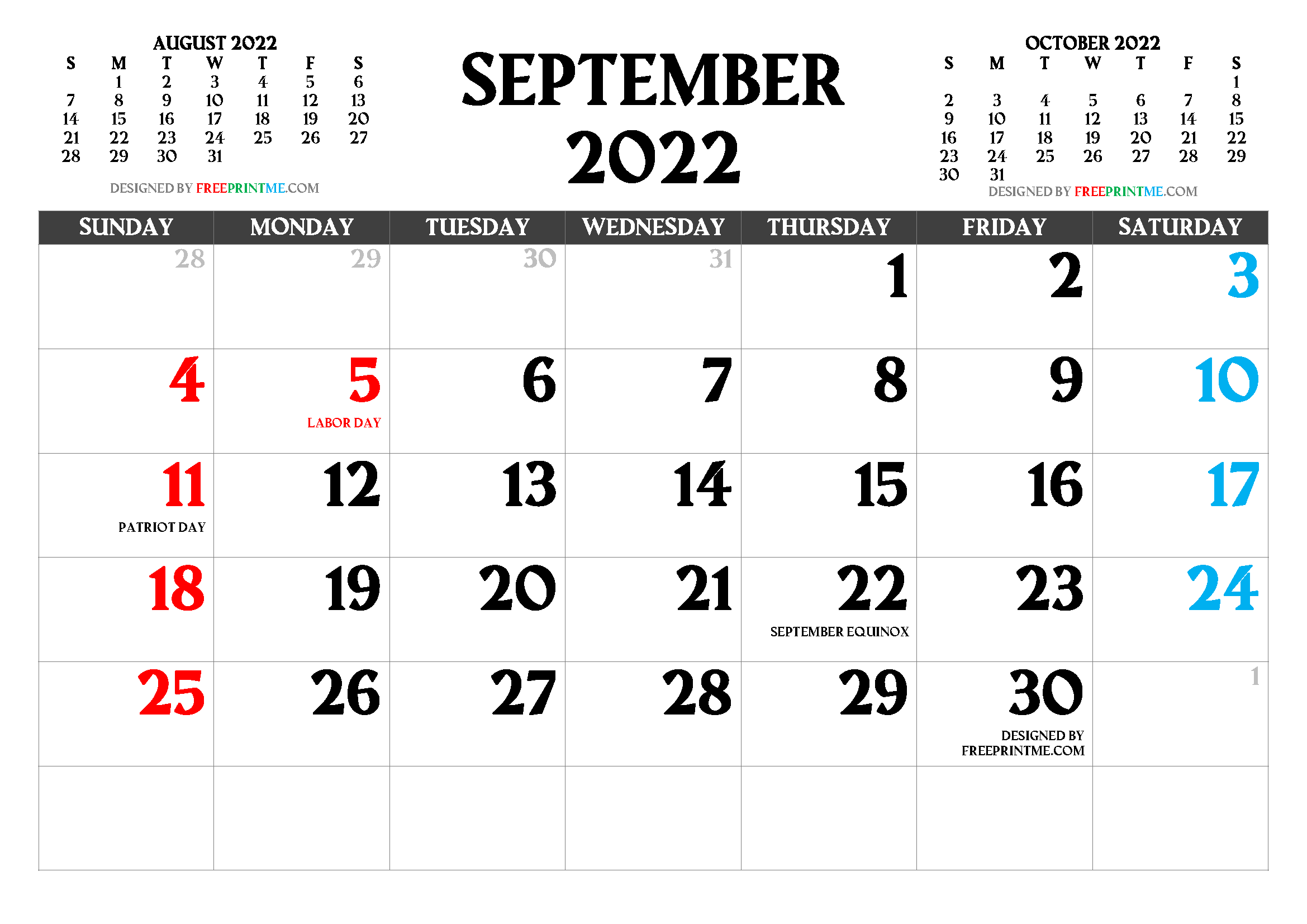 Holiday Calendar September 2022 Free Printable September 2022 Calendar Pdf