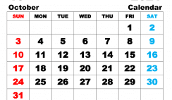 Free Printable October 2021 Calendar as PDF and Image