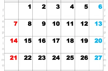 Free Printable August 2022 Calendar Tabloid