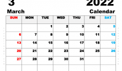 Printable Calendar March 2023 A4 Wide Landscape