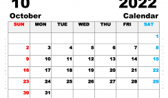 Printable Calendar October 2023 A4 Wide Landscape