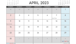 Free Calendar April 2023 Printable