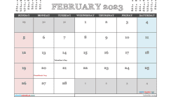 February 2023 Calendar Free Printable
