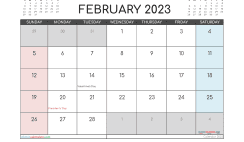 Free Calendar February 2023 Printable