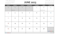 Free June Calendar 2023 Printable