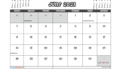 Free June 2023 Calendar Printable