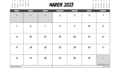 March 2023 Calendar Free Printable