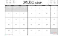 Printable March 2023 Calendar with Holidays