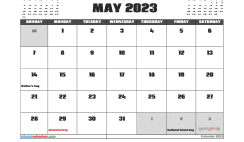 Free Calendar May 2023 Printable