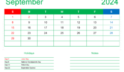 Free Printable Calendars 2024 September S9409