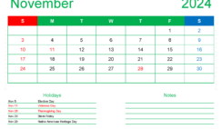 Free Printable Calendars 2024 November N1409