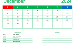 Free Printable Calendars 2024 December D1409