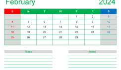 February month 2024 Holidays F2210