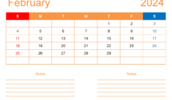 Free Printable Calendar com February 2024 F2213