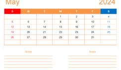Free Printable Calendar com May 2024 M5213
