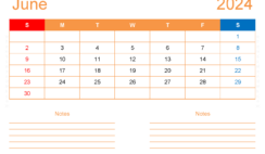 Free Printable Calendar com June 2024 J6213