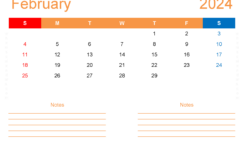 February 2024 Calendar Editable Free F2215