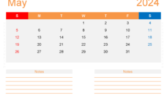 May 2024 Calendar with week numbers M5216