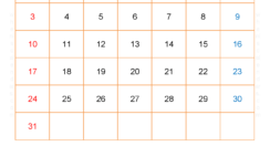 2024 March Calendar Excel M3233