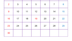 Free Calendar for June 2024 J6157