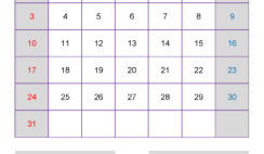 March 2024 Calendar in Excel M3158