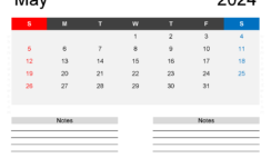 May 2024 Printable Free Calendar M5244
