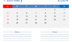 Printable Calendar February 2024 Free F2248