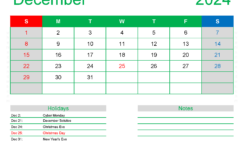 Blank Calendar Pages December 2024 D1170