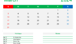 Free Printable Calendar Templates March 2024 M3172