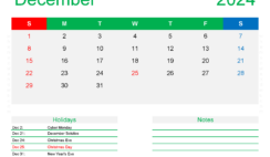 Free Printable Calendar Templates December 2024 D1172