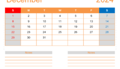 Free Printable Monthly Calendar Dec 2024 D1254