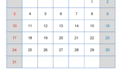 Excel Calendar March 2024 M3186