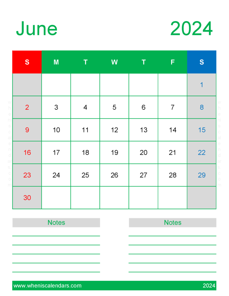 Download June 2024 Calendar Free Printable Calendar Letter Vertical 64270