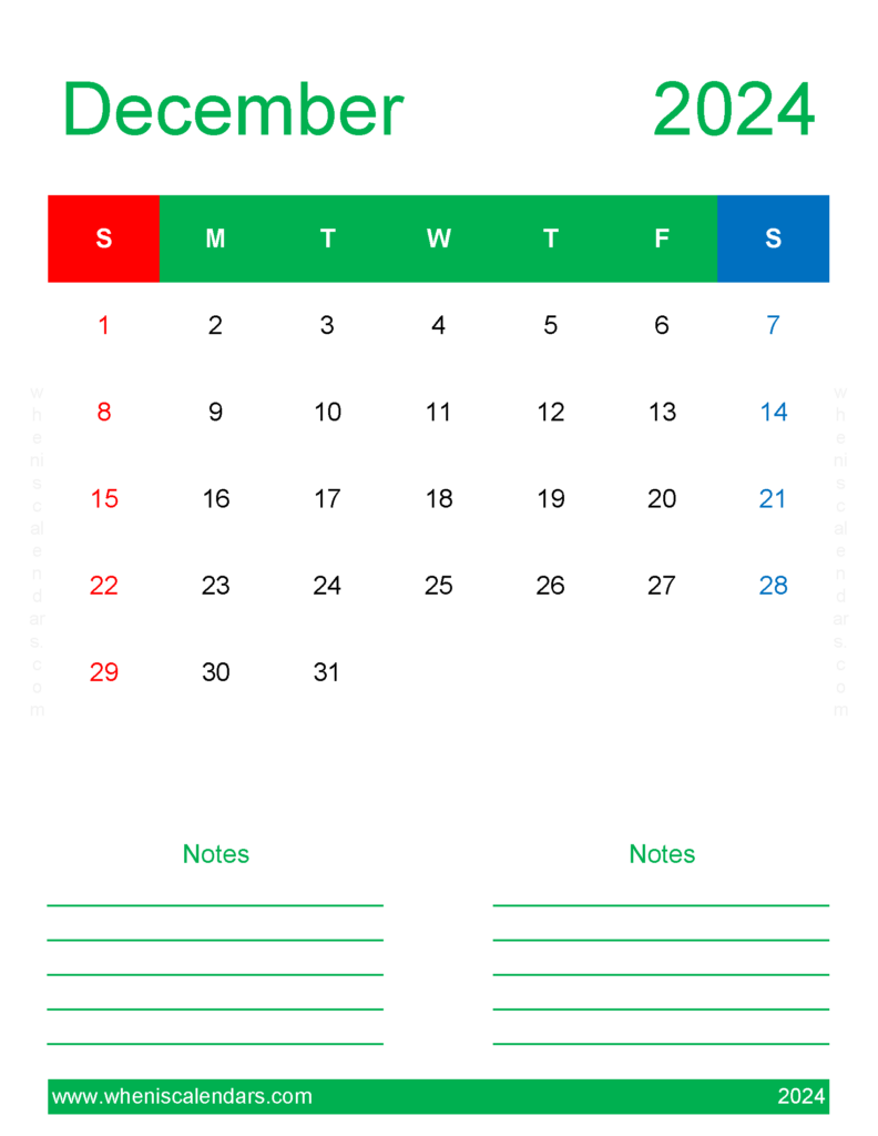 Download Printable Dec Calendar 2024 Letter Vertical 124271