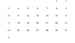 March 2024 Template Calendar M3191