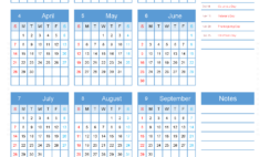 Download 2024 monthly Calendar template A4 Vertical (24Y025)