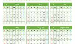 Download blank 2024 Calendar template A4 Vertical (24Y121)