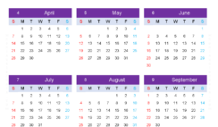 Download printable free Calendar 2024 A4 Vertical (24Y126)