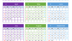 Download 2024 Calendar free printable one page A4 Vertical (24Y127)
