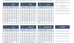 Download printable 2024 Calendar one page A4 Vertical (24Y041)