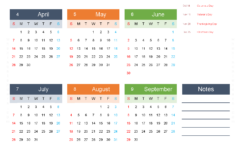 Download 2024 yearly Calendar template A4 Vertical (24Y044)