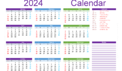 Download Calendar with week numbers 2024 A5 Horizontal (24Y066)