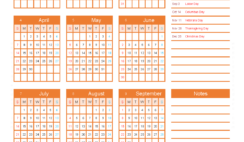Download 2024 Calendars to print A5 Vertical (24Y073)