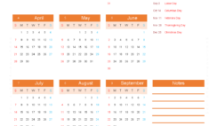 Download printable Calendar 2024 monthly A5 Vertical (24Y074)