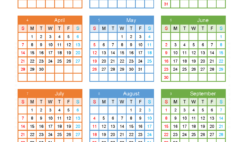Download 2024 yearly Calendar template A5 Vertical (24Y163)
