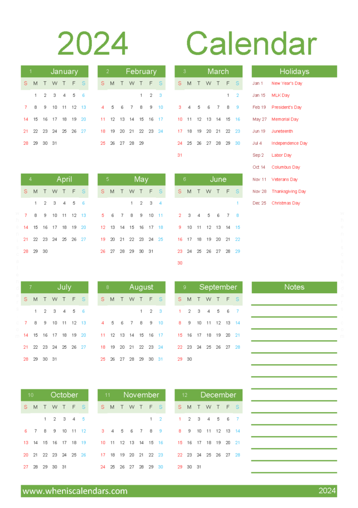 Download printable 2024 Calendar by month A5 Vertical (24Y078)